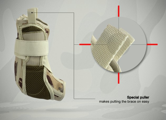 Ankle brace with anatomic-shaped shells and atfl strap 4Army-SS-02 ...